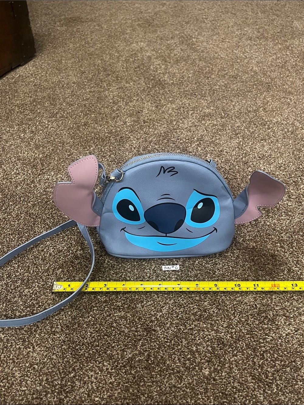 Girls Blue & Purple Stitch Purse with keychain